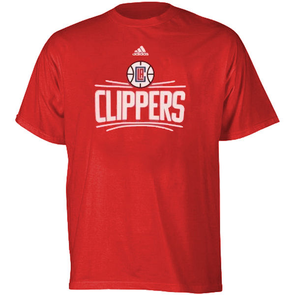NBA Men Los Angeles Clippers adidas Primary Logo TShirt Red->->Sports Accessory